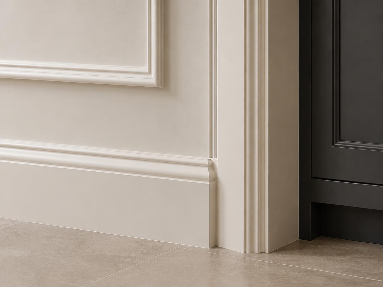 Precise painted architectural detail